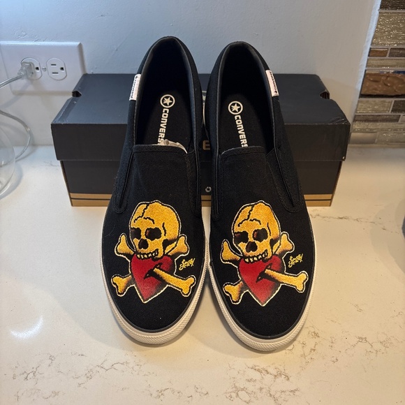 Brand New! Converse Slip On Canvas Skid Grip EV Sailor Jerry 100373 - Picture 1 of 4